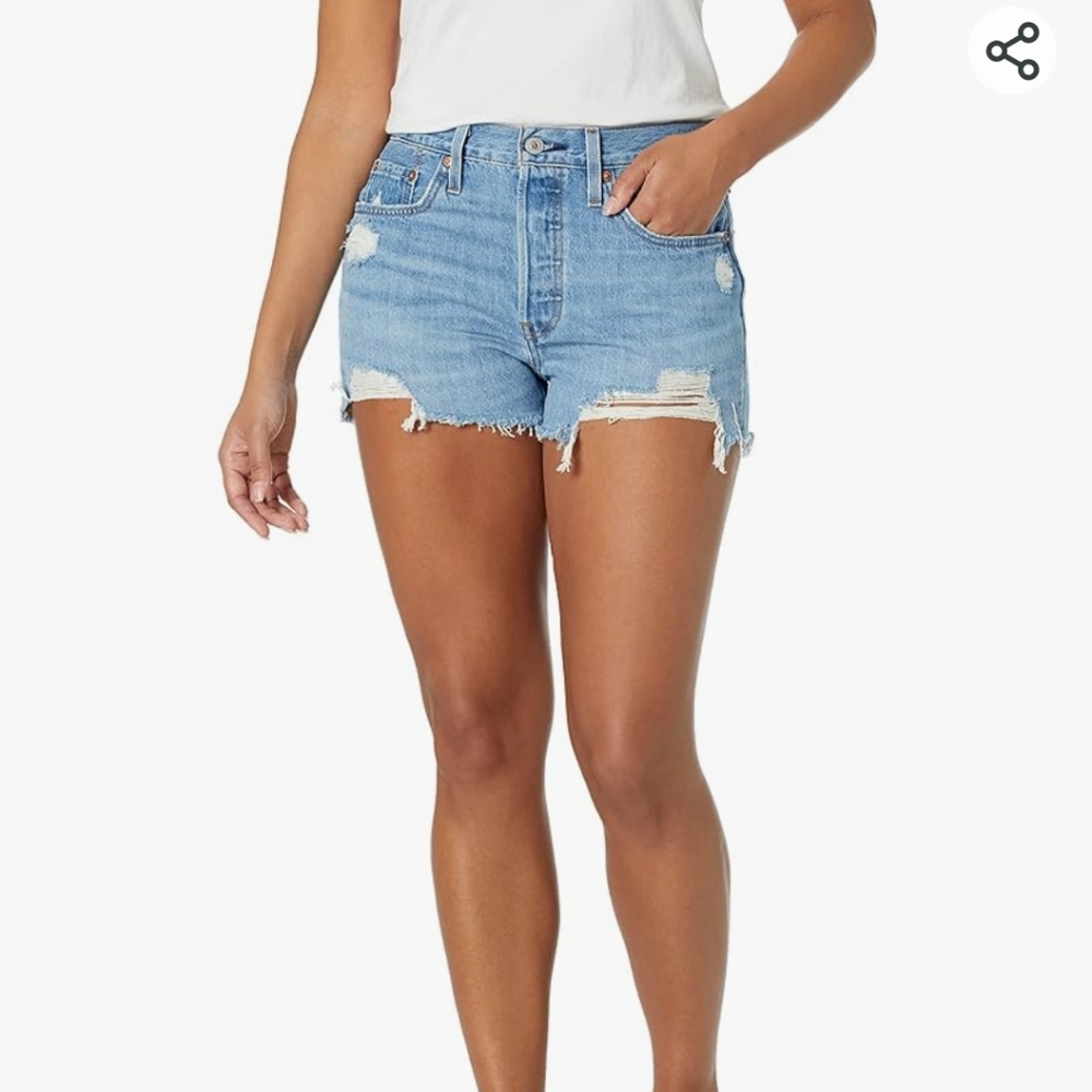 Nwot Levi's 501 shorts distressed